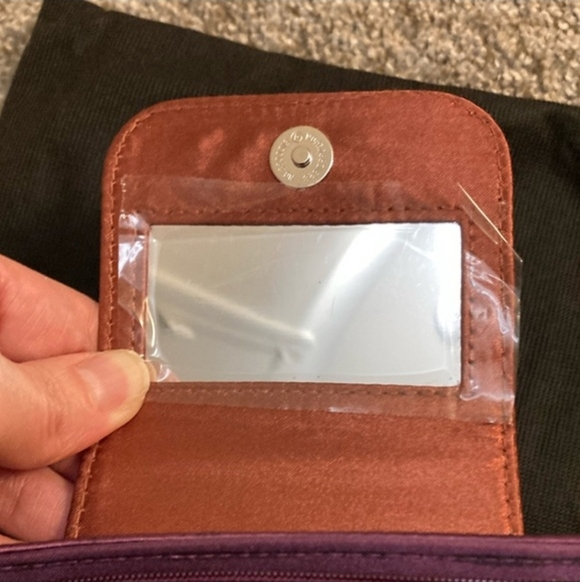 Yves Saint Laurent Satin Clutch in Purple and Tan - Picture 6 of 7